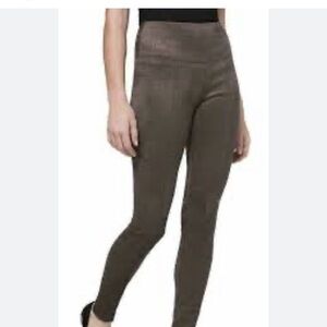 Andrew Marc Pull-On Suede Pants High Rise Skinny Pants Women’s Brown Pants LG